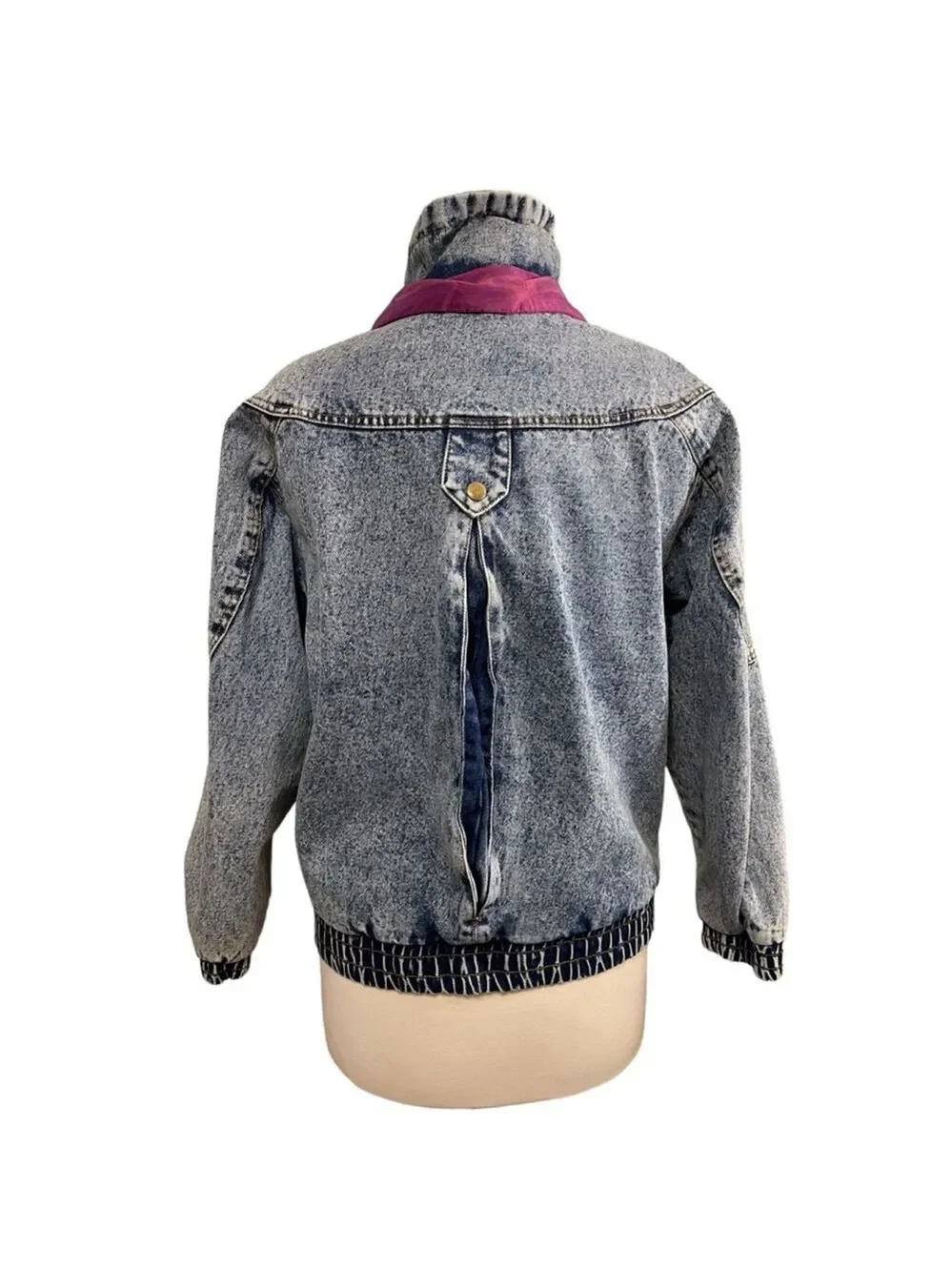 Women’s Vintage Faded Glory Denim Jacket, Size‎ L, Blue & Purple